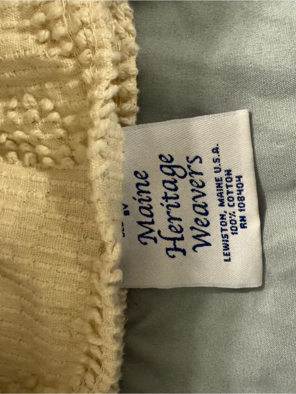 Maine Heritage Weavers Vintage Cream/ Ivory New England King size Bedspread